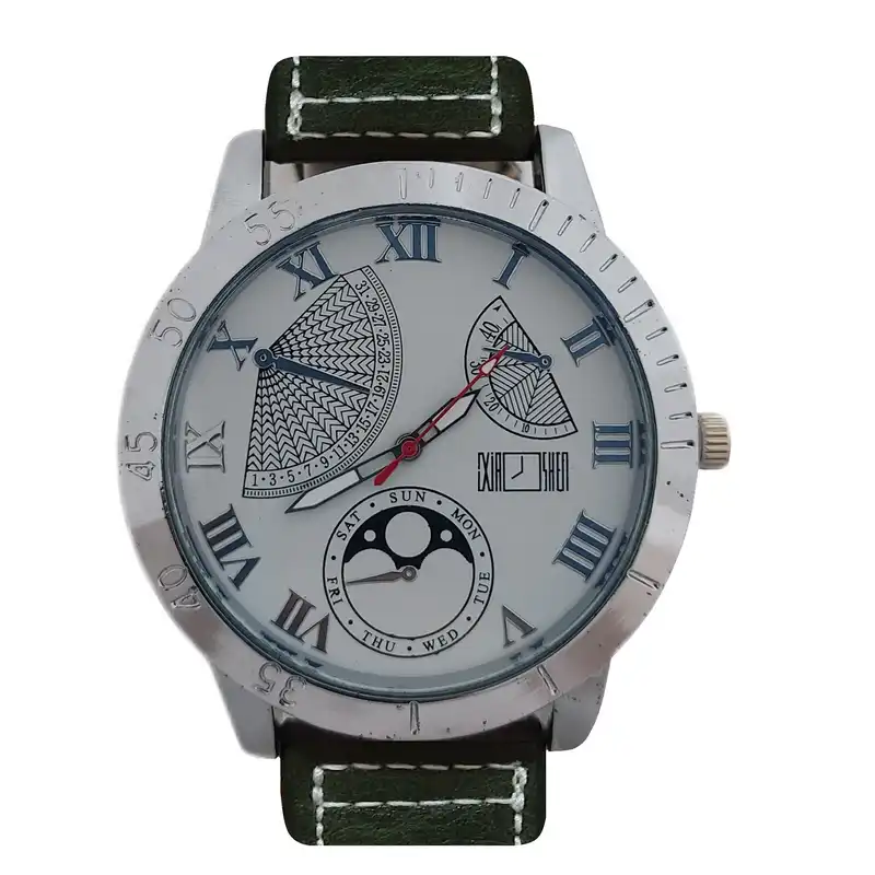 ساعت مچی عقربه ای مدل بند چرم کد 0012