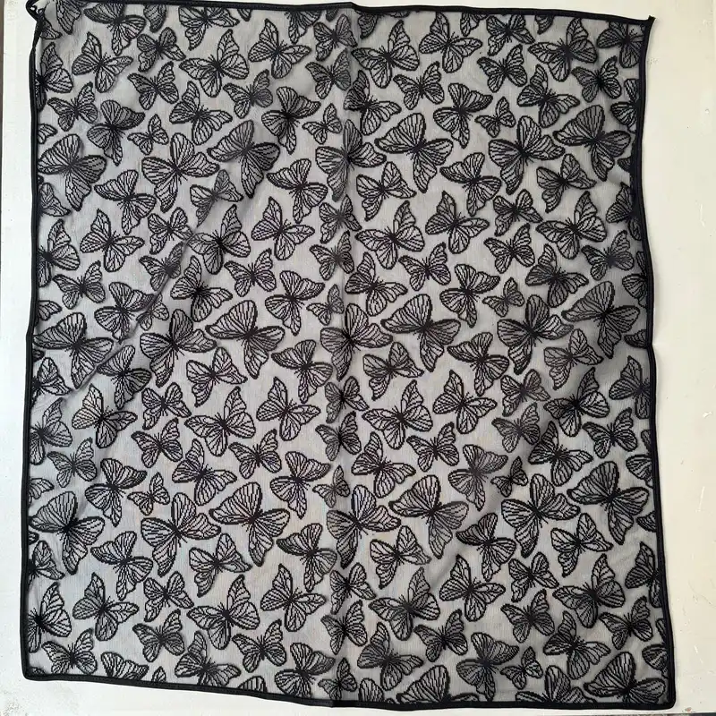 روسری زنانه مدل توری پروانه ای قواره 70