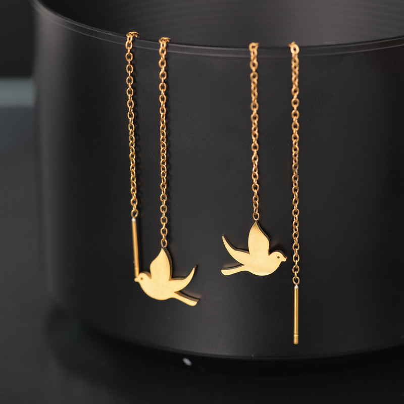 گوشواره زنانه ماصرم مدل بخیه ای کد GO1281