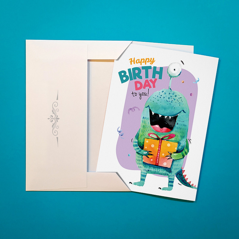 کارت پستال مدل سه بعدی کد CPB1 مجموعه چهار عددی