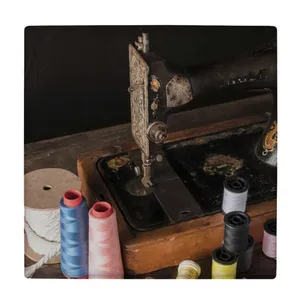  زیر لیوانی طرح چرخ خیاطی و قرقره های رنگی کد    4054664_2610