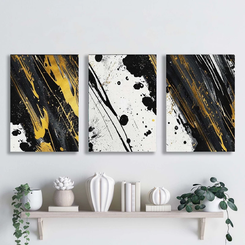 تابلو شاسی آتریسا مدل آبستره ATA111 مجموعه سه عددی