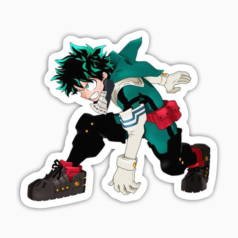استیکر لپ تاپ و موبایل بووم طرح انیمه My Hero Academy مدل Deku4 کد BM130