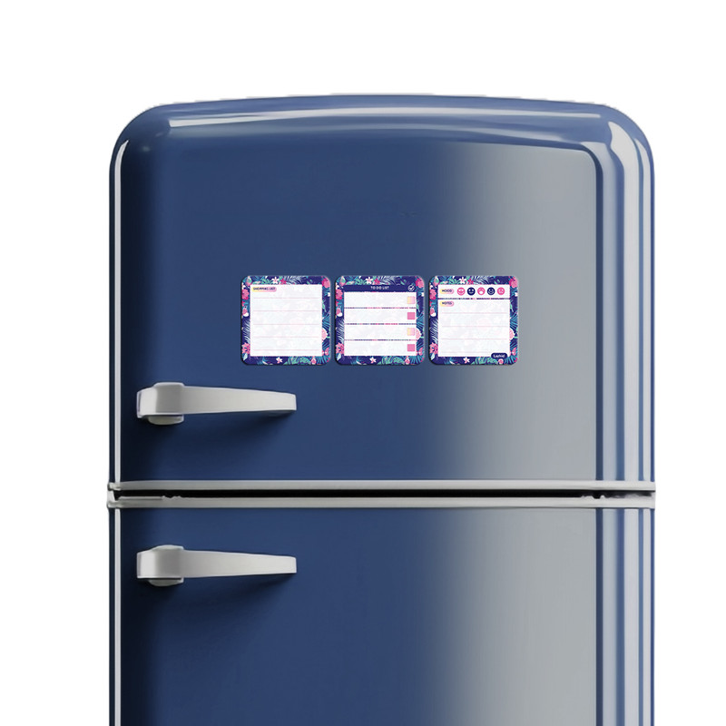 تخته وایت برد لاژید مدل برنامه ریزی سایز 9X9 سانتی متر مجموعه 3 عددی