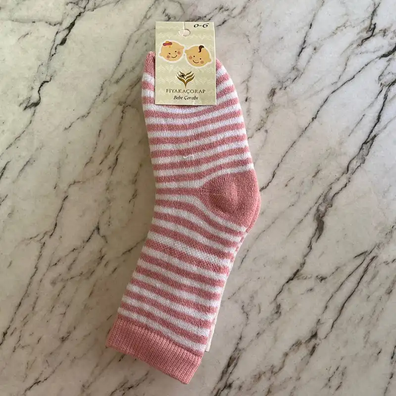 جوراب ساق بلند نوزادی فیاکا مدل PP06 مجموعه دو عددی