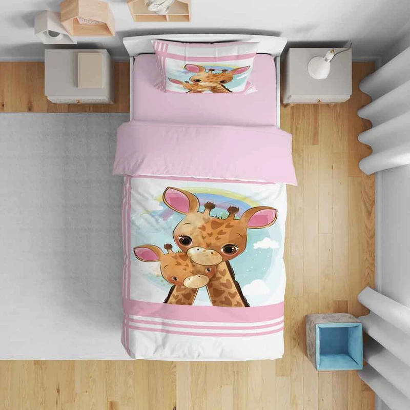 سرویس روتختی نوپه هوم مدل زرافه ها کد T6024 تک نفره 5 تکه