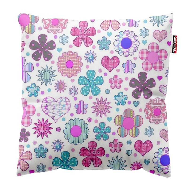  کوسن پاد آفرین طرح گل های زیبا کد 2006 سایز 30*30 سانتی متر