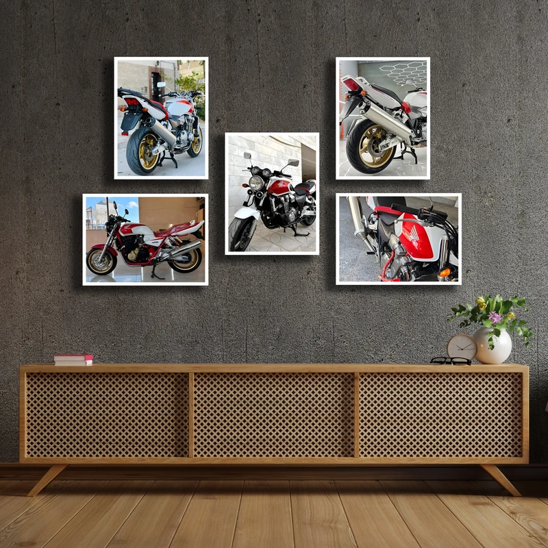 تابلو بکلیت مدل هوندا سی بی HONDA CB1300SF AUTOMAXX  کد W-MR-1104 فریم سفید مجموعه 5 عددی