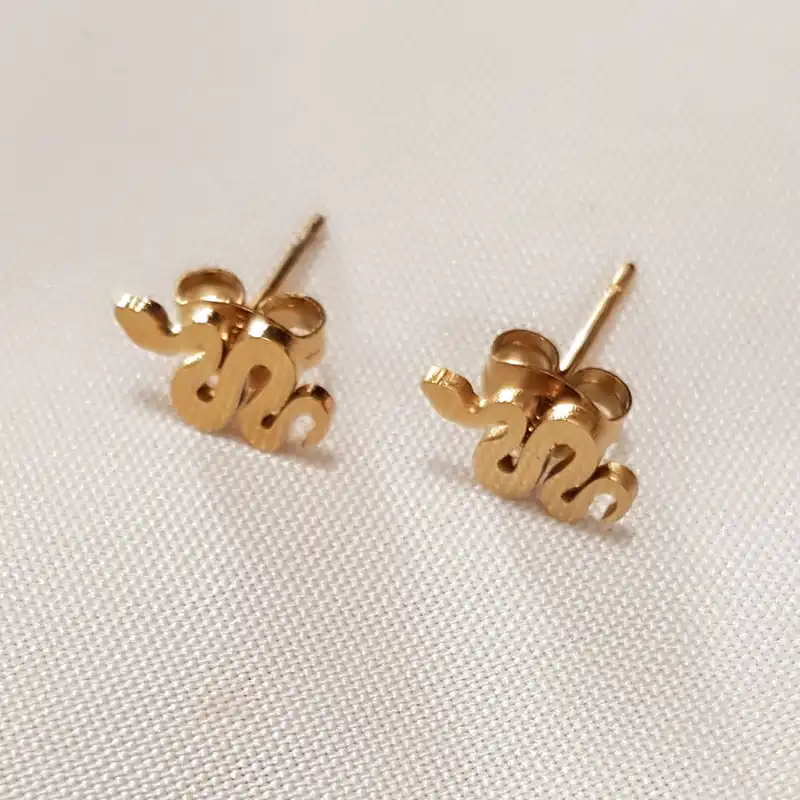 گوشواره دخترانه مدل مار 3238