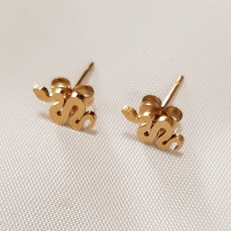 گوشواره دخترانه مدل مار 3238 گوشواره دخترانه مدل مار 3238