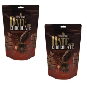 خرما شکلاتی کاکائو با مغز بادام تنگسیر - 125 گرم بسته 2 عددی