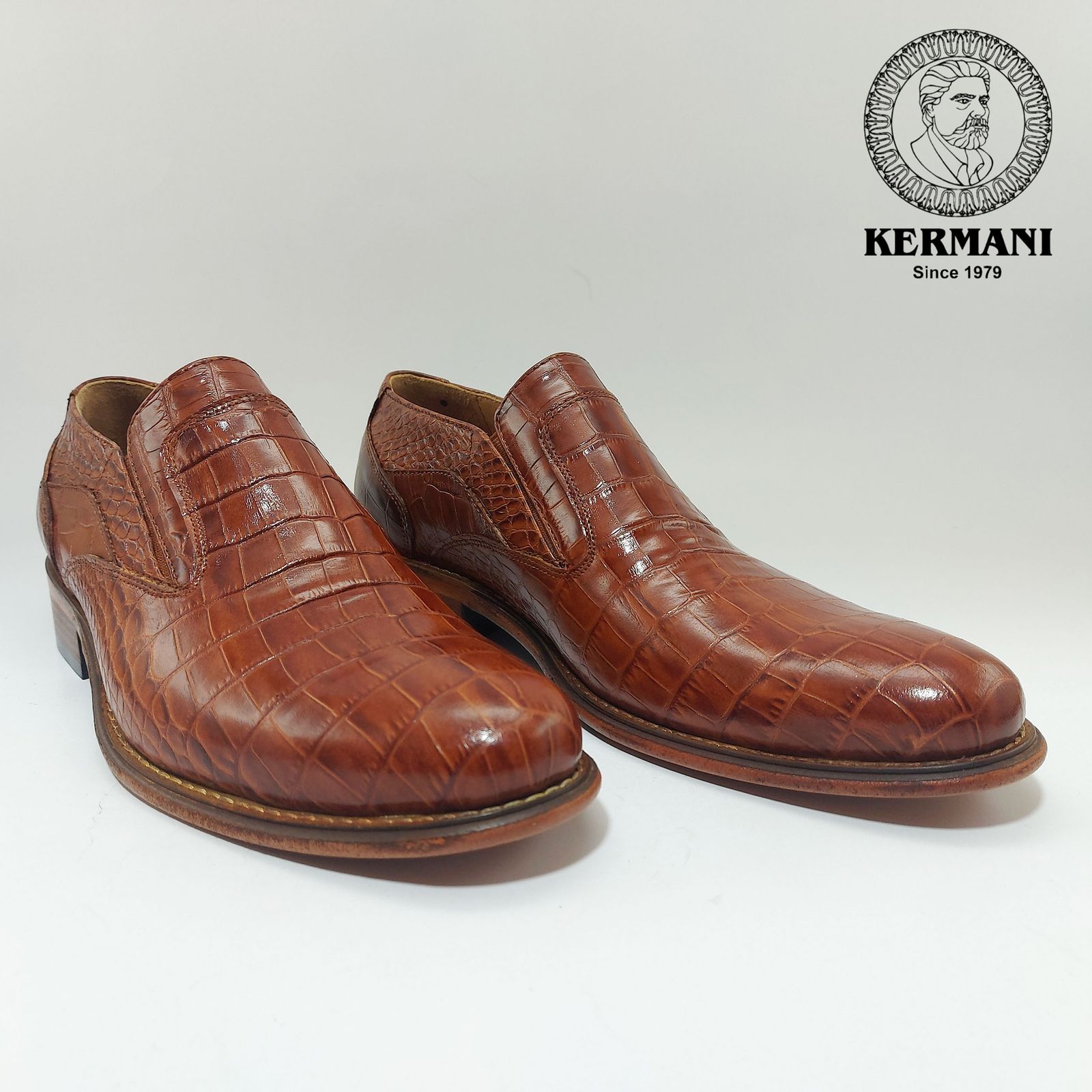 کفش مردانه کرمانی مدل تمام چرم دستدوز کد 350 -  - 5
