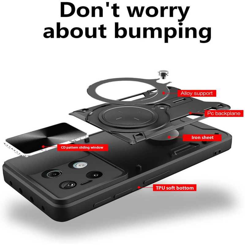کاور اسپارتان مدل Magnet Ring مناسب برای گوشی موبایل شیائومی Redmi Note 13 Pro 4G / Poco M6 Pro 4G