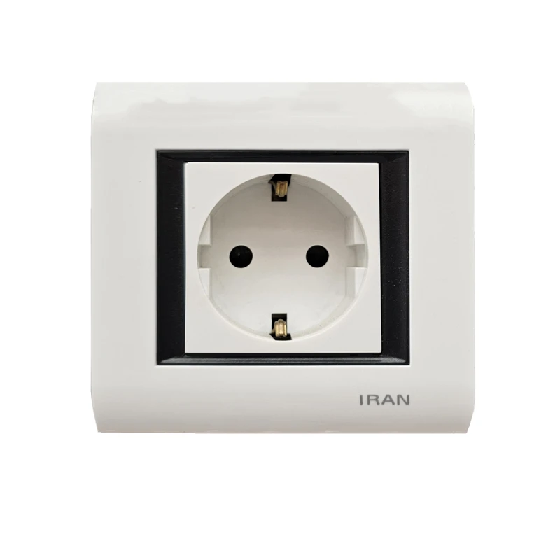 پریز برق ارت دار ایران الکتریک مدل دیاموند