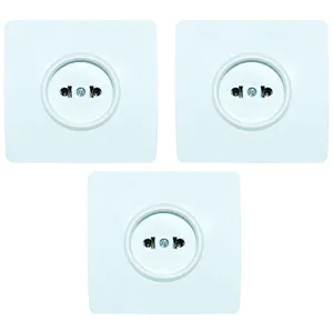 پریز برق صنایع آسیا الکتریک مدل SFD-WHT بسته 3 عددی