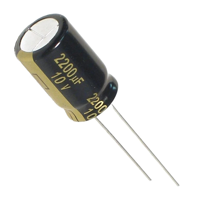 خازن الکترولیت 2200 میکرو فاراد 10 ولت مدل 10x17 بسته 500 عددی