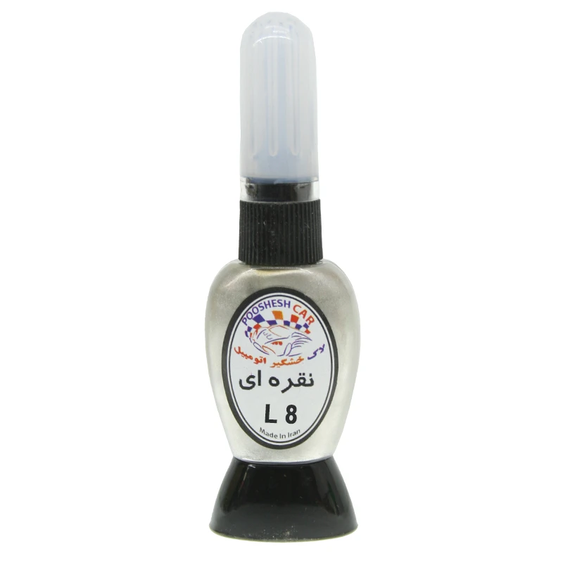لاک خشگیر بدنه خودرو پوششکار کد L8 حجم 15 میلی لیتر مناسب برای تویوتا پرادو نقره ای
