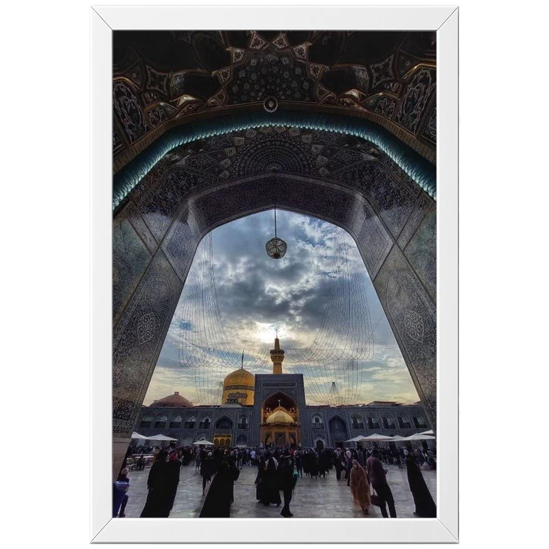 تابلو بکلیت طرح حرم امام رضا علیه السلام مدل W-po2082 فریم سفید
