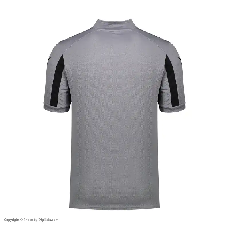 پولوشرت ورزشی مردانه مکرون مدل پورتو رنگ طوسی