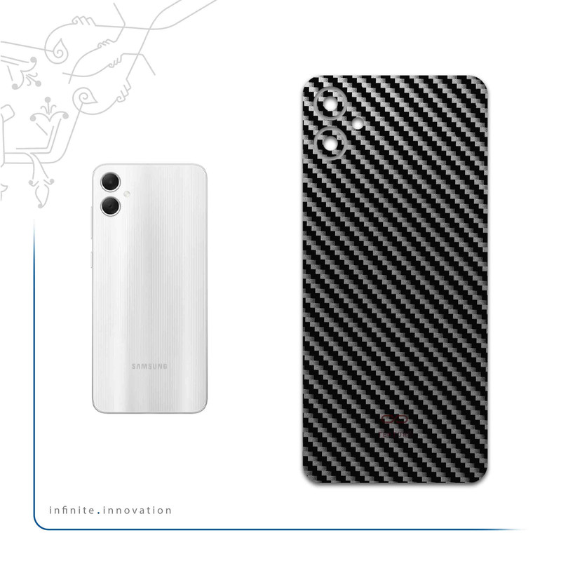 برچسب پوششی ماهوت مدل Glossy-Silver-Fiber مناسب برای گوشی موبایل سامسونگ Galaxy A05