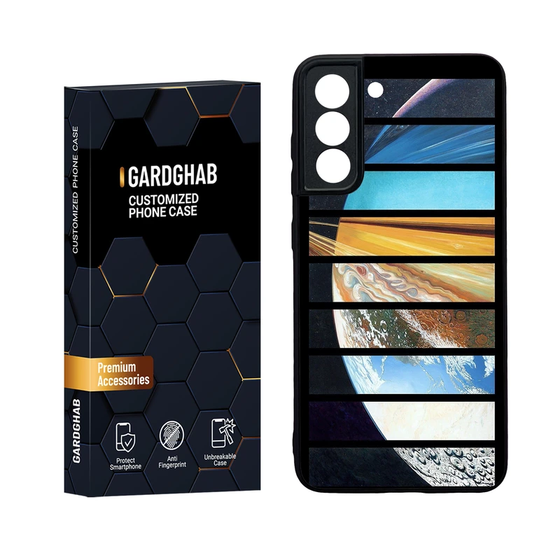  کاور گارد قاب مدل دور ژله ای پشت گلس کهکشان مناسب برای گوشی موبایل سامسونگ Galaxy S21 FE