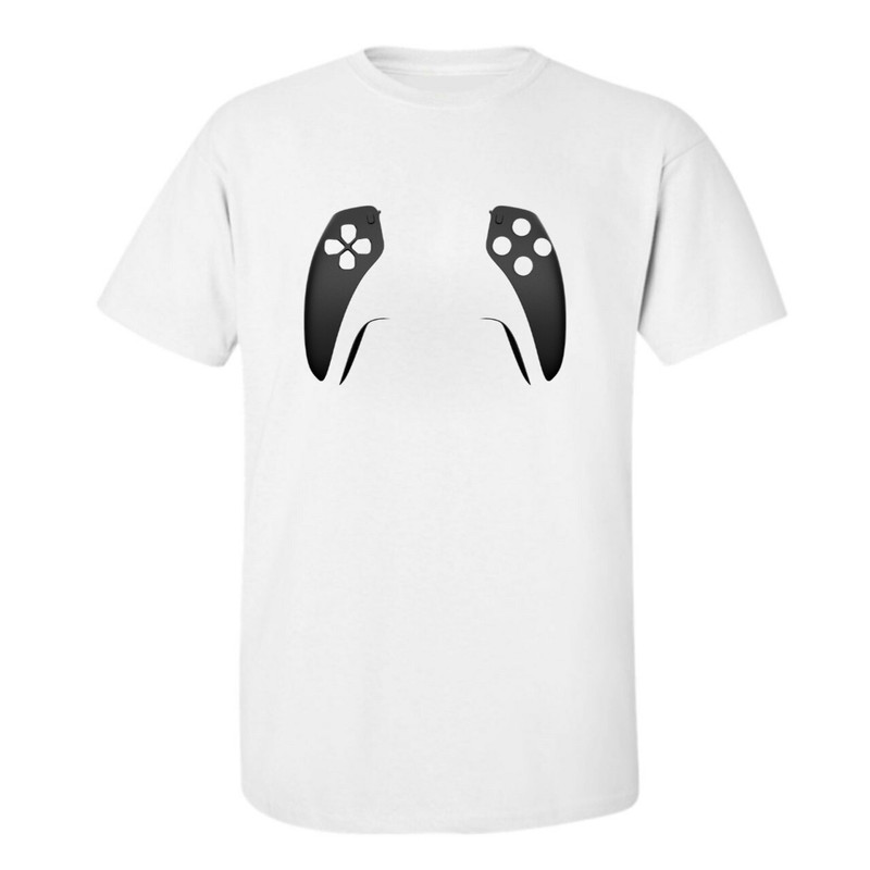 تیشرت آستین کوتاه مردانه طرح ps5 پی اس۱ رنگ سفید