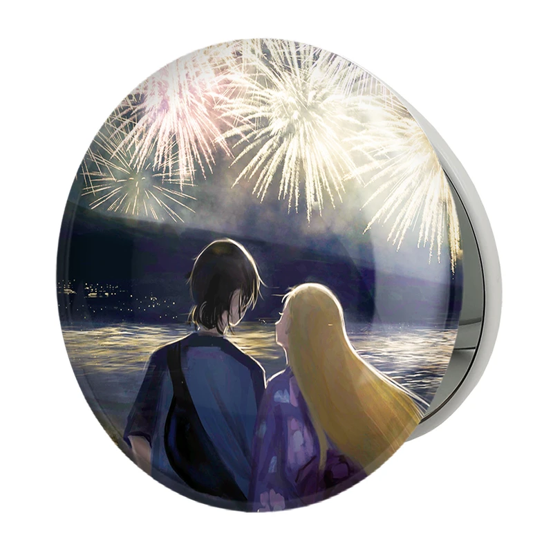 آینه جیبی خندالو طرح اوشینو و شینپی انیمه سامرتایم رندرینگ مدل تاشو کد 24235 