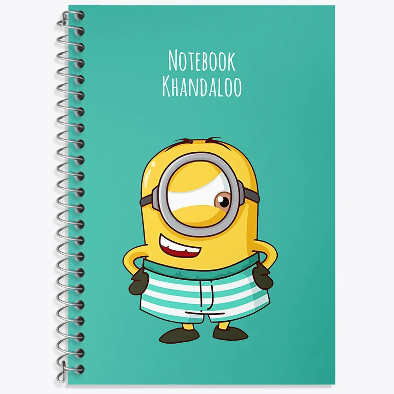 دفتر زبان 50 برگ خندالو مدل دو خط طرح مینیون ها (Minions) کد N3535