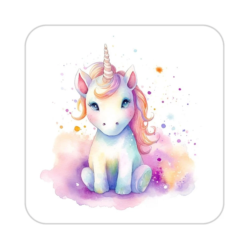 زیر لیوانی کاکتی طرح اسب تک شاخ و یونیکورن مدل mp32349