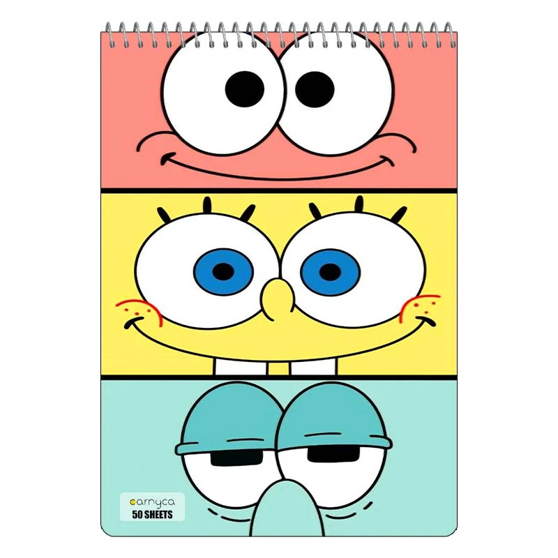 دفتر نقاشی 50 برگ سیمی کارنیکا طرح باب اسفنجی spong bob کد 77823