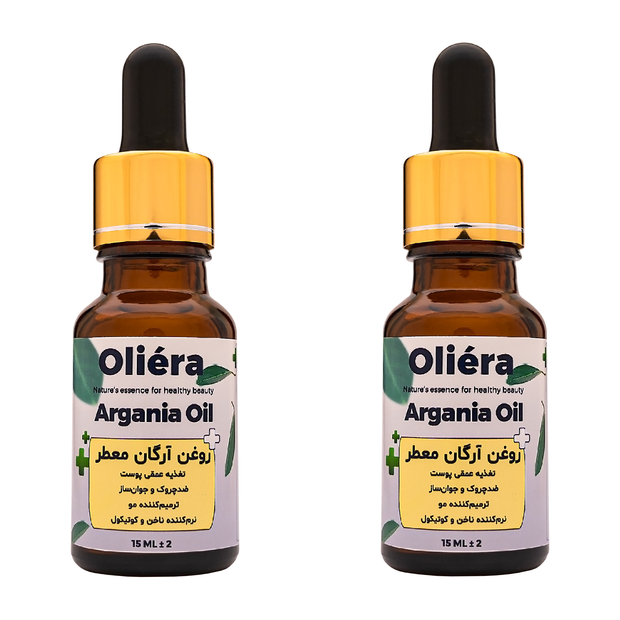 روغن آرگان اُلیئرا مدل +A حجم 15 میلی لیتر بسته 2 عددی