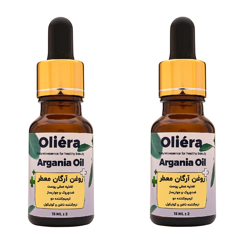 روغن آرگان اُلیئرا مدل +A حجم 15 میلی لیتر بسته 2 عددی