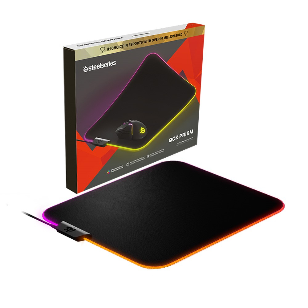 ماوس پد مخصوص بازی استیل سریز مدل QCK PRISM RGB