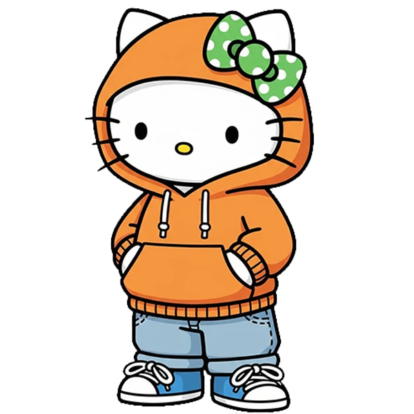  استیکر پارچه و لباس پاد آفرین طرح کیتی کد 5079