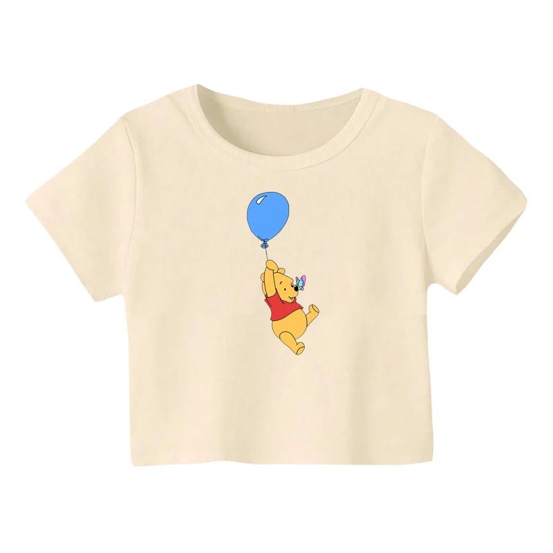 کراپ‌ تی‌شرت آستین کوتاه زنانه مدل پو کد 1