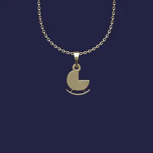 گردنبند طلا 18 عیار زنانه مدوپد مدل کالسکه کد Y2-1-1040