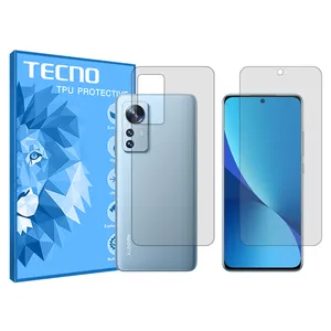 Tecno HyGEL model Transparent screen protector suitable for Xiaomi 12 mobile phone, along with the back of the phone