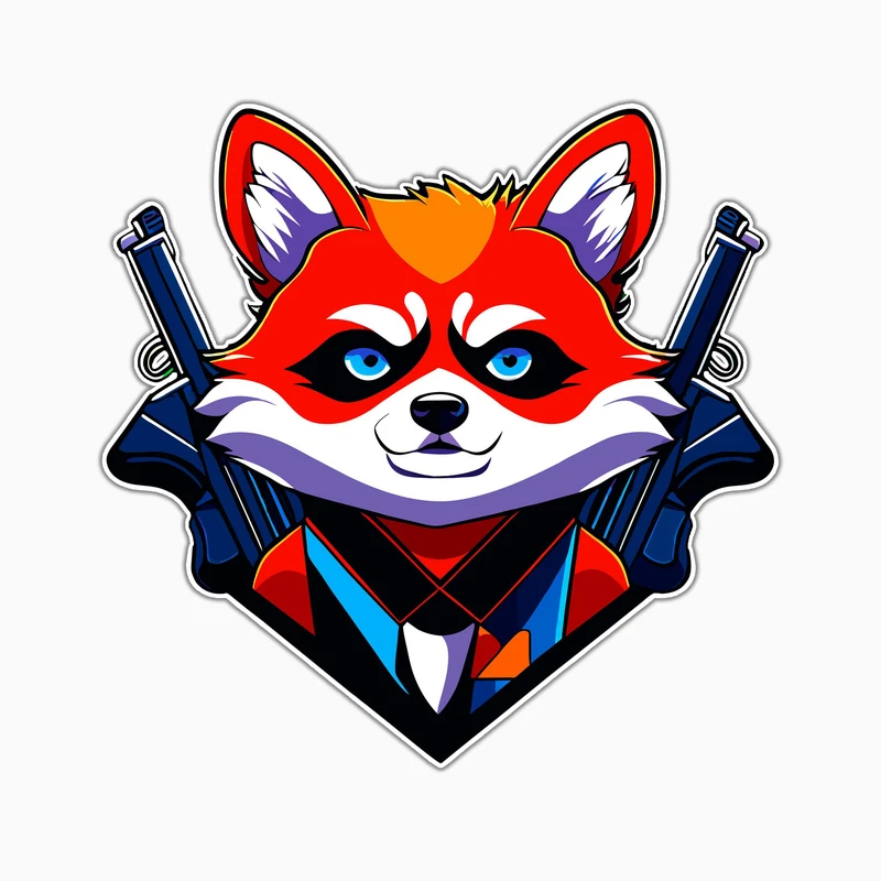 استیکر لپ تاپ و موبایل بووم طرح روباه مدل Street Art کد MA117