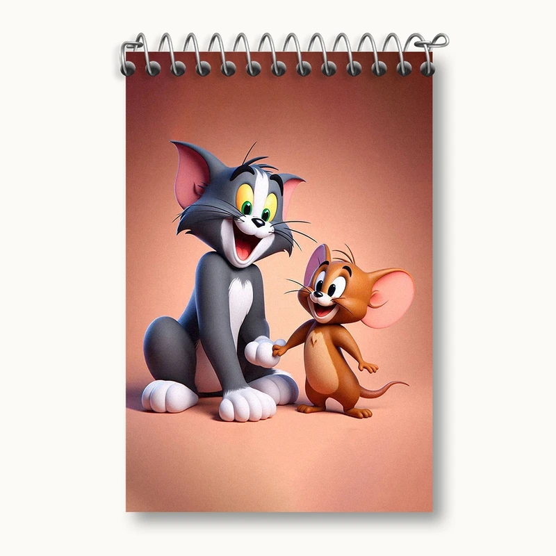 دفتر یادداشت 50 برگ خندالو مدل تام و جری کد F2117