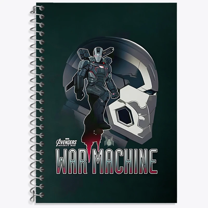 دفتر زبان 50 برگ خندالو مدل دو خط طرح ماشین جنگی مارول (Marvel) کد N5713