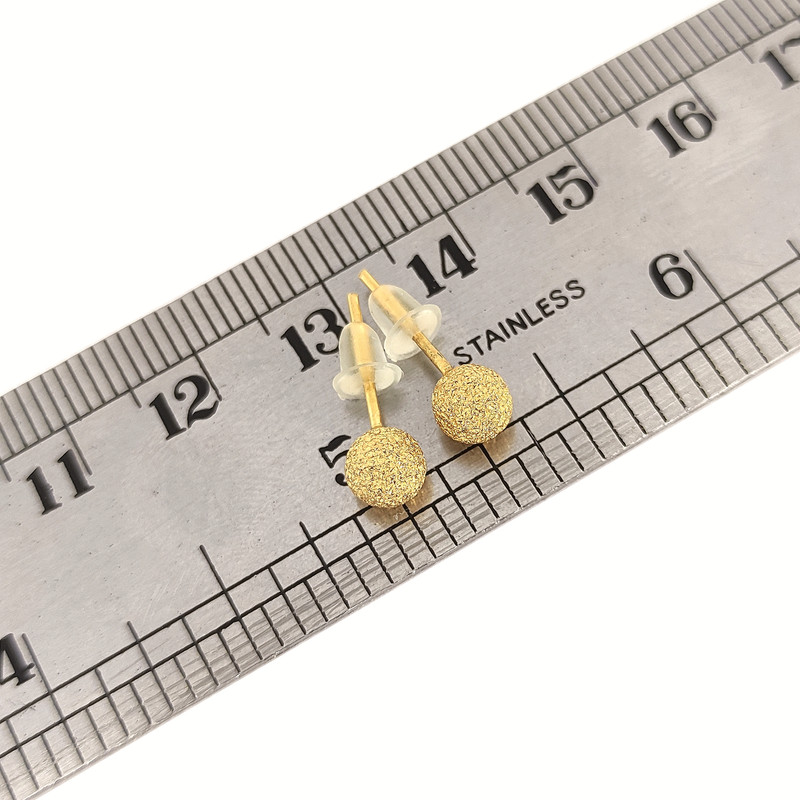 گوشواره طلا 18 عیار دخترانه طلا و جواهرسازی افرا مدل شنی 075