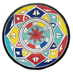بشقاب دیوارکوب سفالی طرح سنتی مدل RC کد25