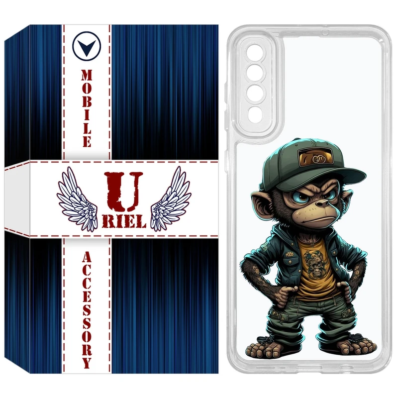 کاور یوریل مدل Clear کد 37 طرح Monkey مناسب برای گوشی موبایل سامسونگ Galaxy A50 / A50S / A30S