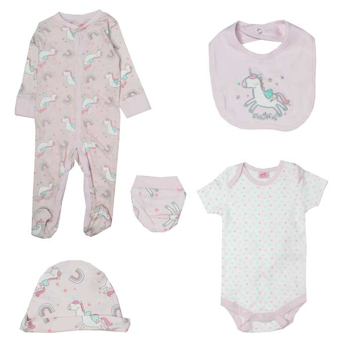 ست 5 تکه لباس نوزادی راک بای بیبی مدل Uni-0002