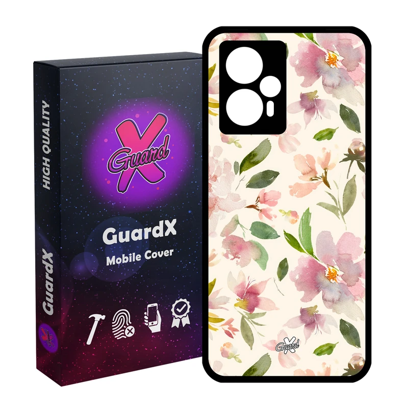 کاور گارد ایکس طرح گل مدل Glass10579 مناسب برای گوشی موبایل شیائومی Poco F5/Redmi Note 12 Turbo
