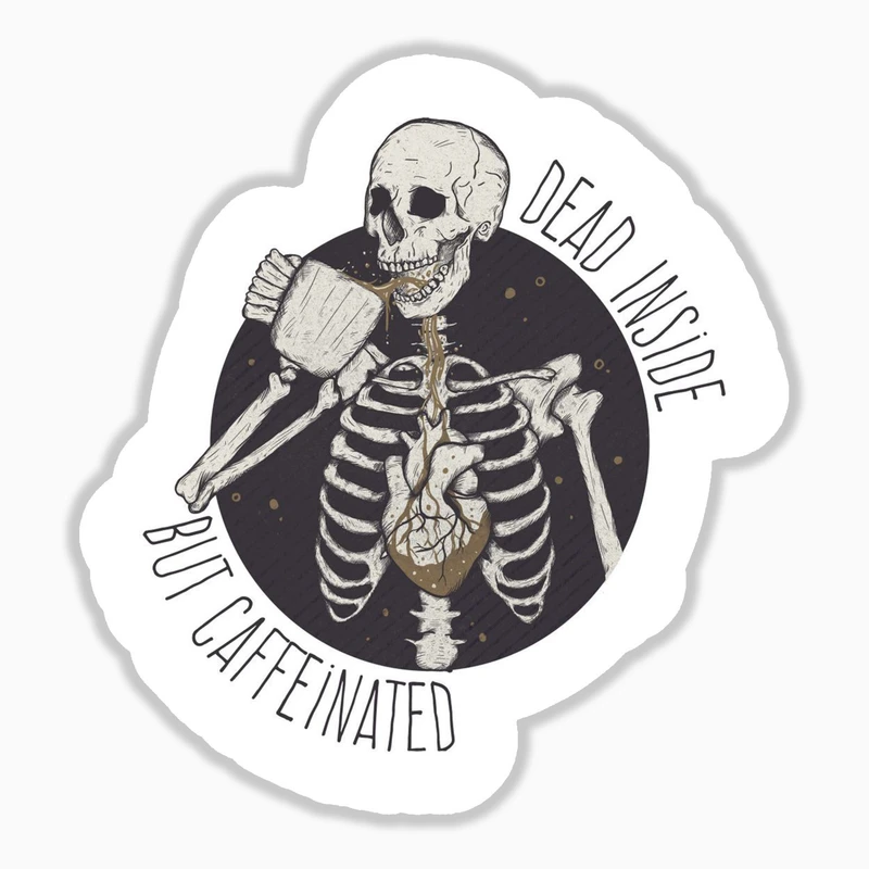 استیکر لپ تاپ و موبایل بووم طرح اسکلت کد 149