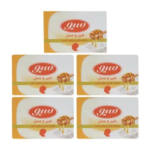 صابون شستشو سیو مدل 5Honey and milk وزن 125 گرم بسته 5 عددی