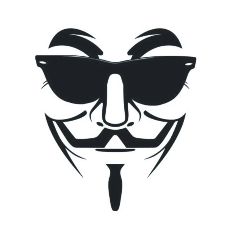 برچسب بدنه خودرو لیزارد مدل چهره طرح مرد مرموز کد LZD-158