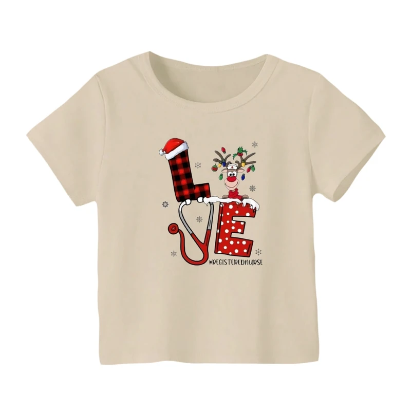 تی شرت آستین کوتاه بچگانه مدل گوزن کریسمس کد 9