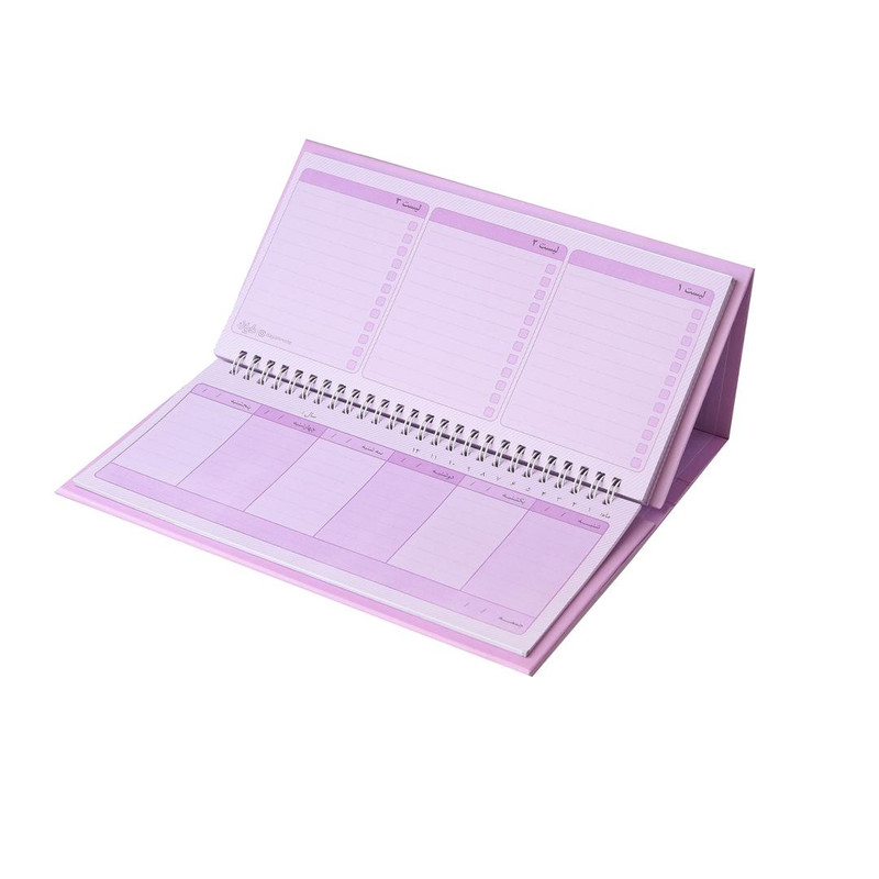 دفتر برنامه ریزی 80 برگ دایان مدل پلنر رومیزی طرح پاستلی